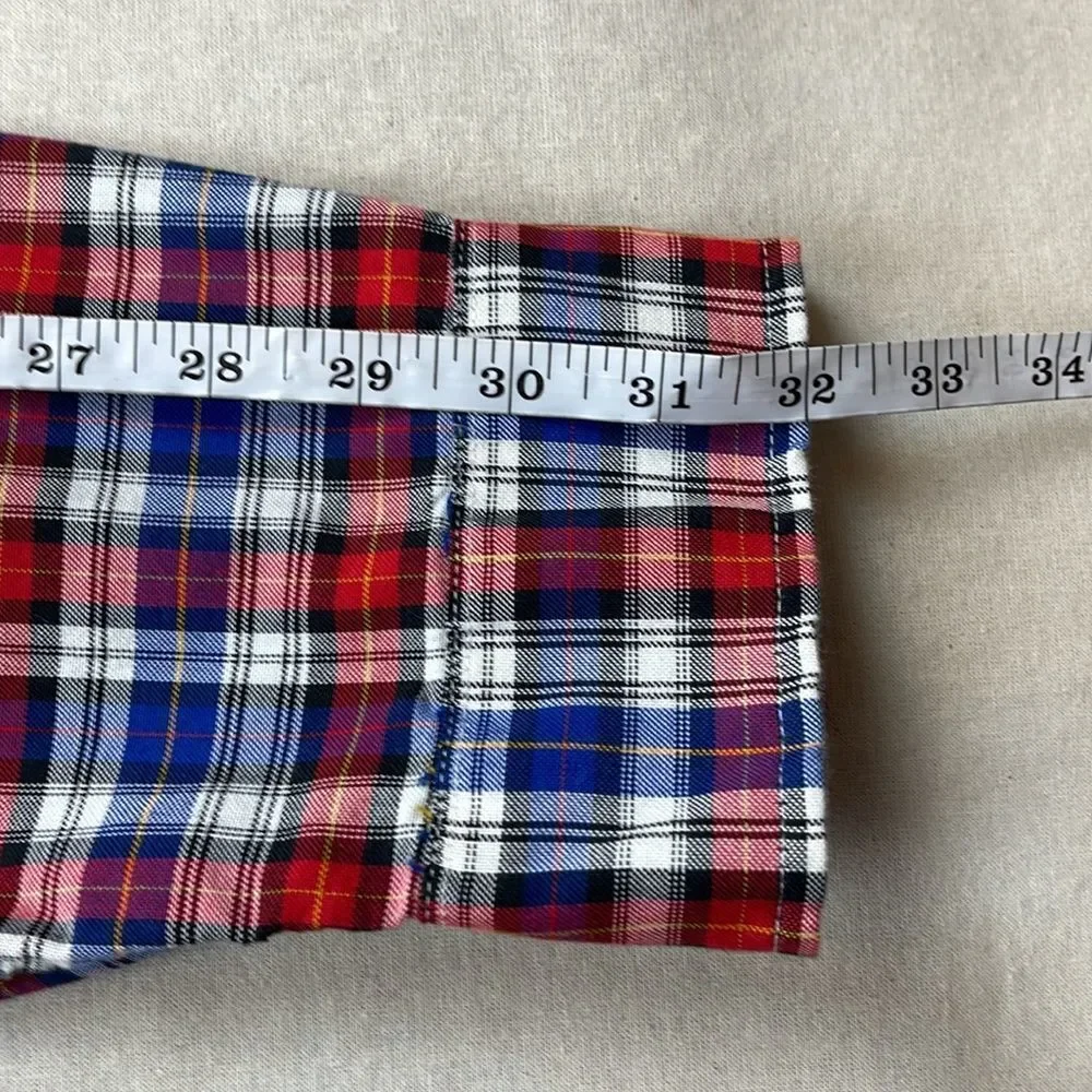 G.H. Bass Shirt Mens Large L Plaid‎ Long Sleeve Button Down Collar Shirt